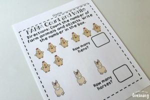 Fall Counting Worksheets for Preschoolers