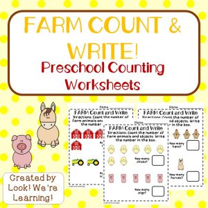 Farm Counting Worksheets