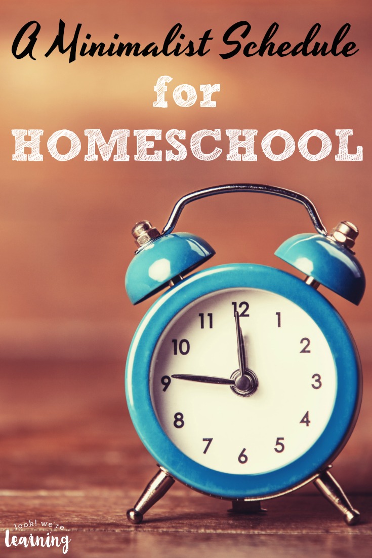 Overwhelmed by planning your homeschool day? Try this minimalist homeschool schedule to get started!