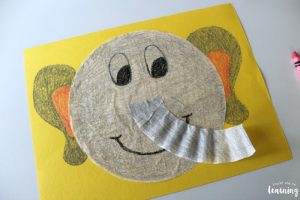 Simple Coffee Filter Elephant Craft for Kids