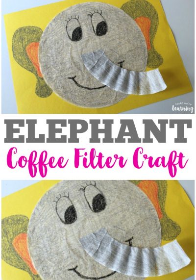 Take a trip to the zoo with this cute coffee filter elephant craft for kids!