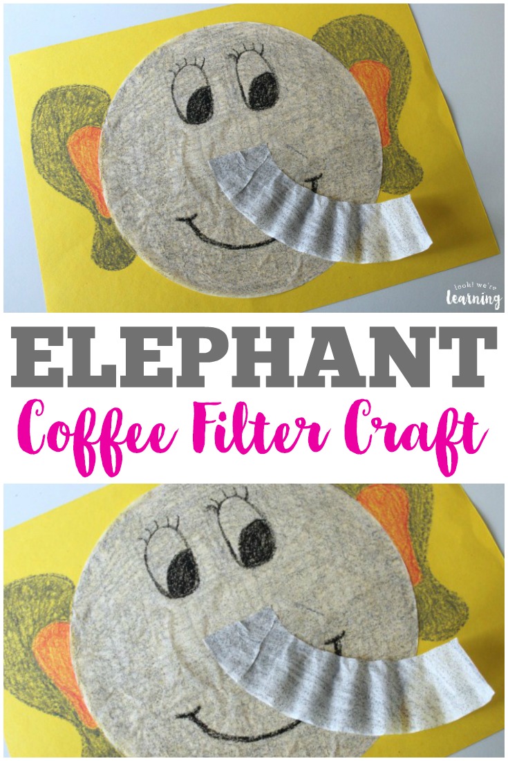 Take a trip to the zoo with this cute coffee filter elephant craft for kids!