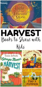 Welcome the fall season with these beautiful harvest books for kids! Share a few of these children's books about harvest during read aloud time!