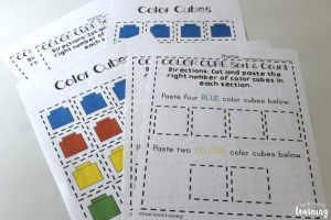 Color Counting Preschool Sorting Worksheets