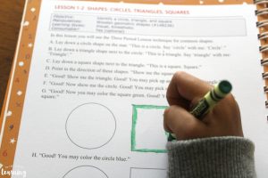 Coloring Shapes with Shiller Math Kit A