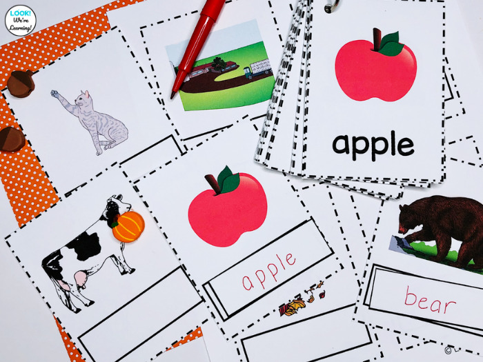 Fall Sight Words Labeling Activity