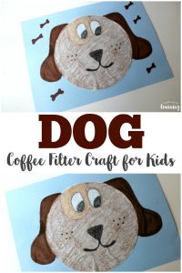 Make this easy coffee filter dog craft with the kids to share a fun art project together!