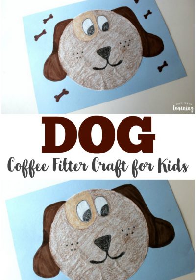 Make this easy coffee filter dog craft with the kids to share a fun art project together!