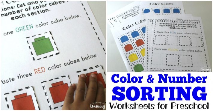 Preschool Sorting Worksheets - FB - Look! We're Learning!