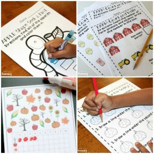 Printable Fall Preschool Worksheets