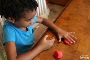 Shaping Letters Out of Playdough
