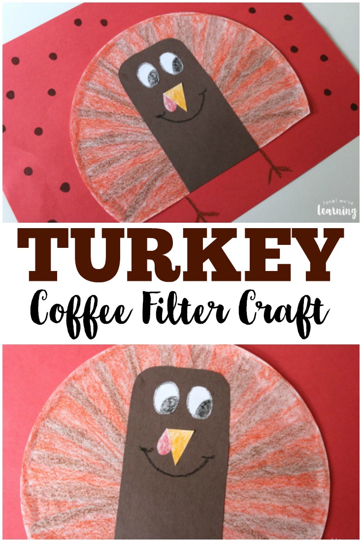 This easy coffee filter turkey craft is a neat farm project to make with kids!