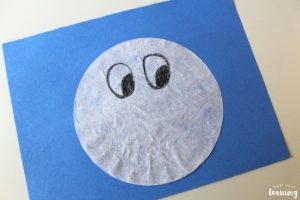 Making a Coffee Filter Snowman Craft