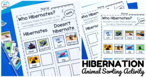 Printable Hibernation Unit Sorting Activity