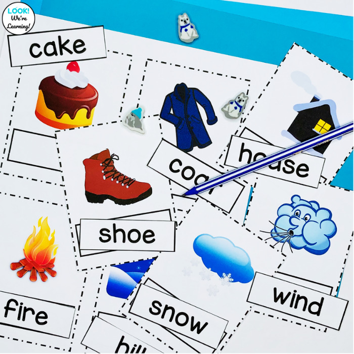 Printable Winter Sight Word Cards for Early Readers