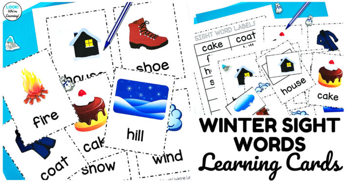 Printable Winter Sight Word Flashcards