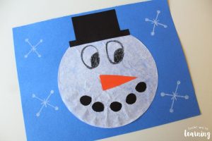 Simple Coffee Filter Snowman Craft