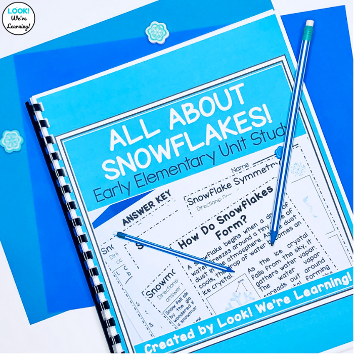 All About Snowflakes Printable Unit for Early Elementary