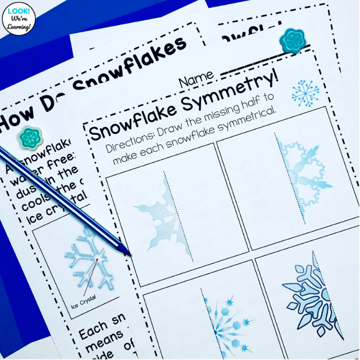 Snowflake Symmetry Lesson for Early Elementary