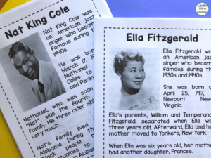 Black History Jazz Artist Biographies for Kids