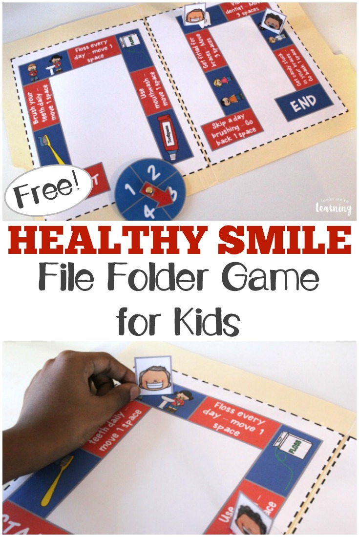 Help your children learn to practice good dental habits with this fun healthy smile file folder game for kids!