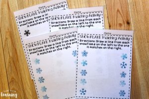 Printable Snowflake Matching Worksheets