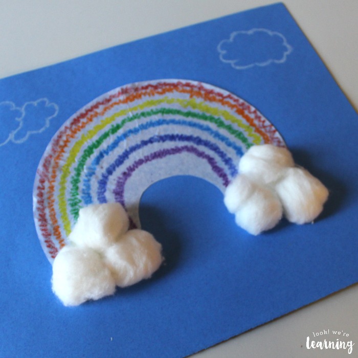 Cute Coffee Filter Rainbow Craft for Kids