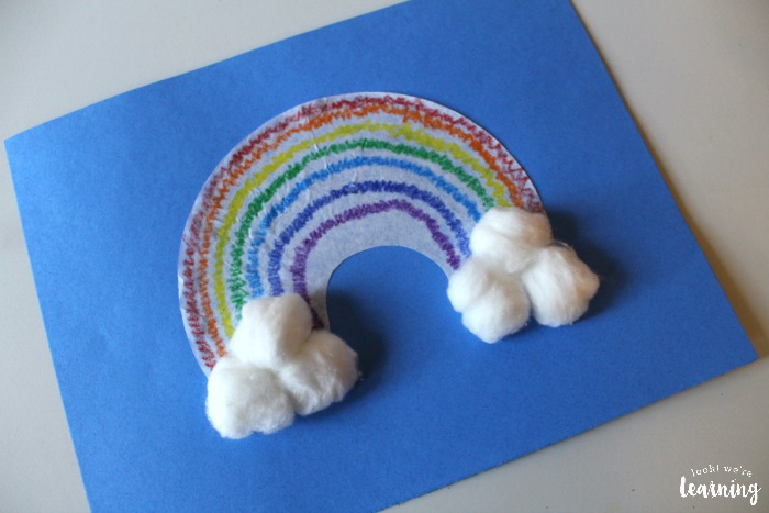 Easy Coffee Filter Rainbow Craft for Kids