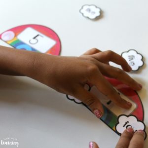 Hands On Rainbow Number Word Matching Activity