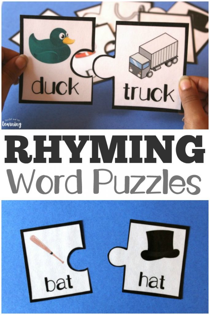 Help early readers learn to rhyme with these fun rhyming word puzzles!