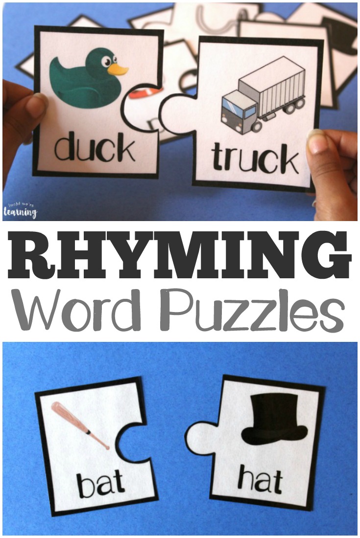 Teachers Rhyme Time Curriculum Reading Education 10 Word Puzzles 