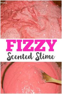 Kids will love the science of making this sweet scented fizzy slime recipe!