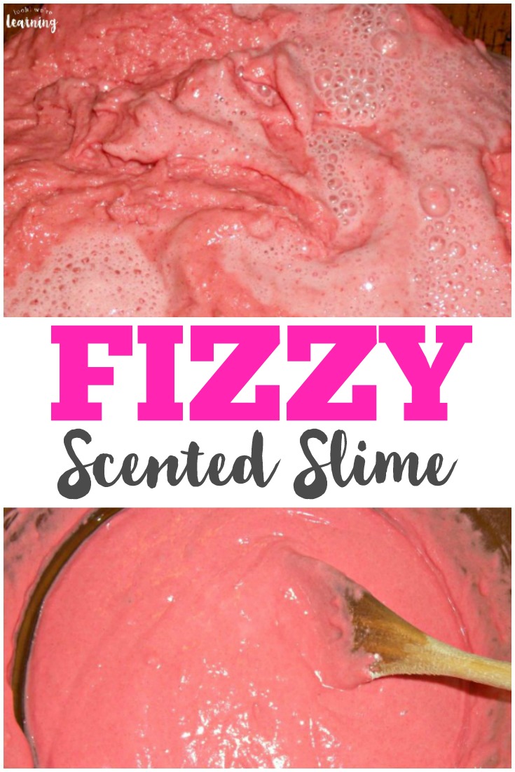 Kids will love the science of making this sweet scented fizzy slime recipe!