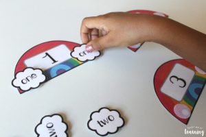 Matching Rainbow Number Words