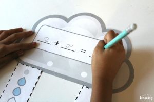 Printable Raincloud Make Ten Activity