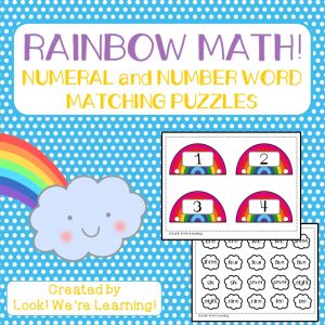 Rainbow Number Word Puzzles