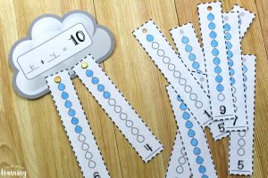 Raincloud Make Ten Activity for Kids