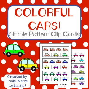 Colorful Cars Clip Card Patterns