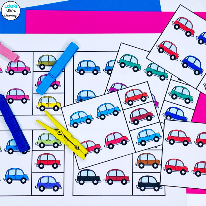 Easy Math Pattern Building Activity for Kids