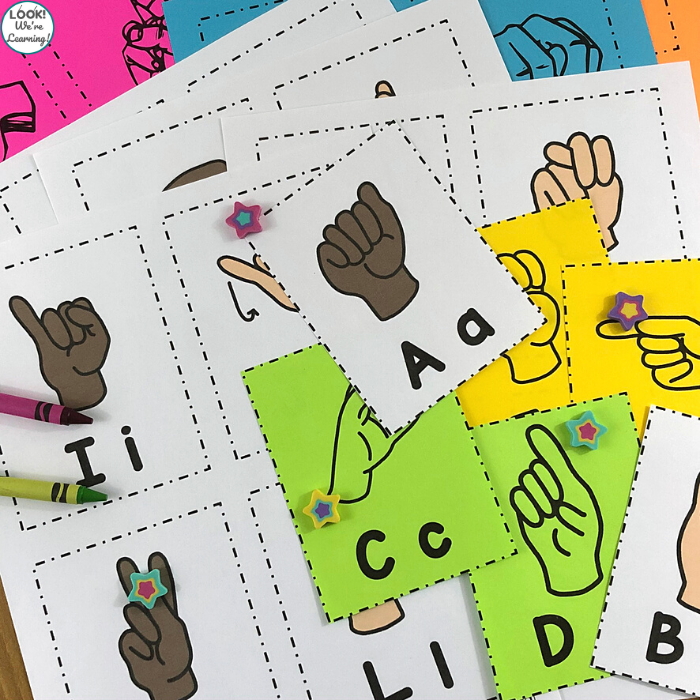 Printable ASL Alphabet Learning Cards
