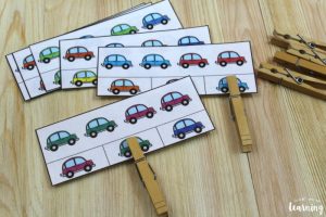 Printable Color Car Pattern Cards for Kids