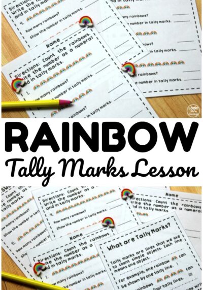 This printable rainbow tally marks lesson for early learners is a great way to teach students how to count with tally marks!