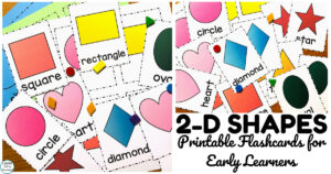 Colorful Printable Shape Flashcards for Kids