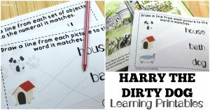 Harry the Dirty Dog Learning Printables for Kids