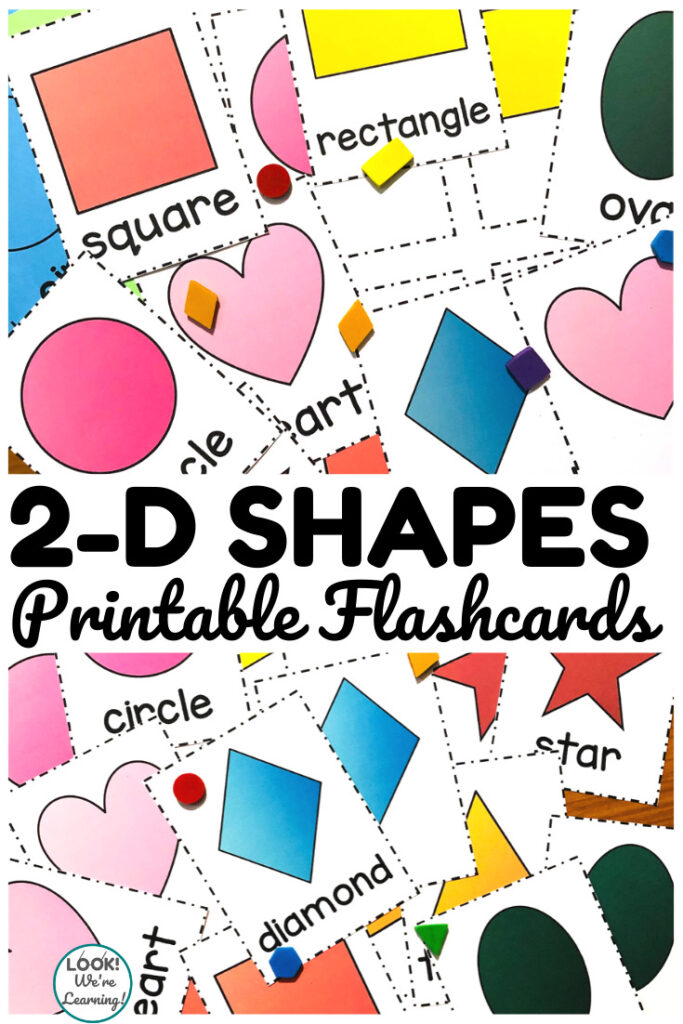 Help early learners practice recognizing shapes with these printable shape identification flashcards!