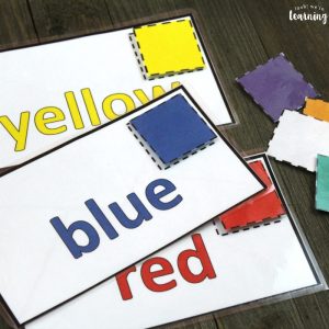 Mail Themed Color Sorting Activity for Preschoolers