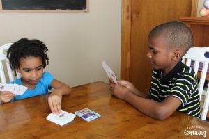 Playing Spanish Vocabulary Card Games with Foreign Languages for Kids by Kids