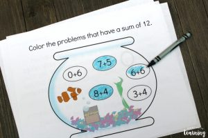 Printable Addition Seek and Find Practice