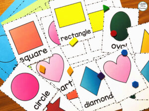 Printable Shape Flashcards for Kindergartners