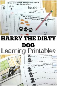 Use these Harry the Dirty Dog printables for kids to help early learners learn more about this classic story!